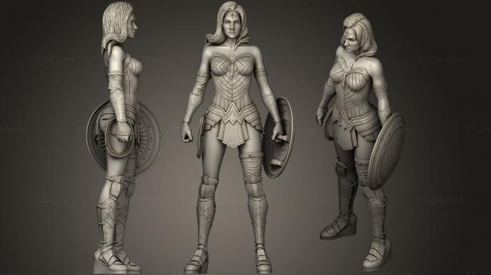 Figurines of girls (Wonder Woman, STKGL_0402) 3D models for cnc